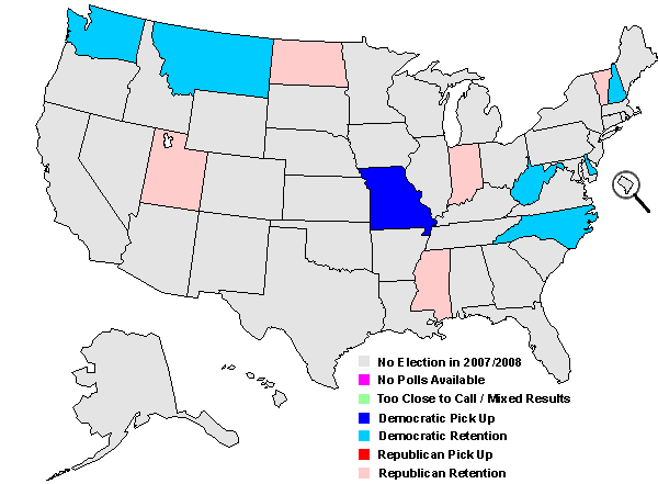 No Gubernatorial Elections in Gray states