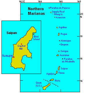 Northern Mariana Islands Map, Link to Mariana Island Home Page