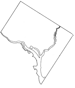 District of Columbia Map, Link to DC's Home Page